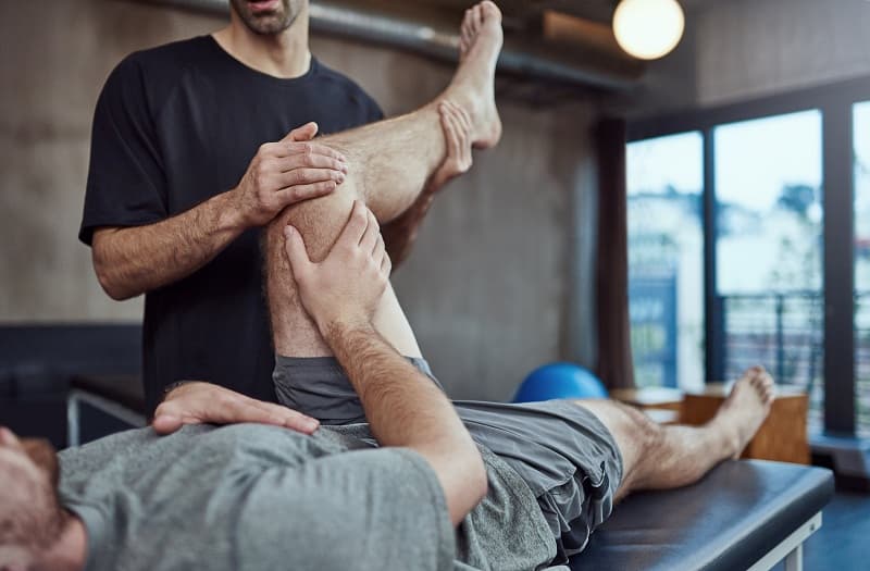 Physical therapy session